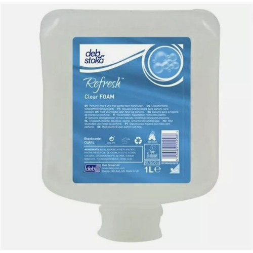 Deb Clear Foam Wash CLR1L Ctn of 6 Refills